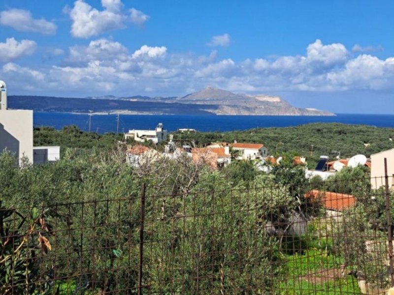 Plaka bei Chania Kreta: Freistehendes Haus mit Meerblick in Plaka zu verkaufen - zur Renovierung Haus kaufen